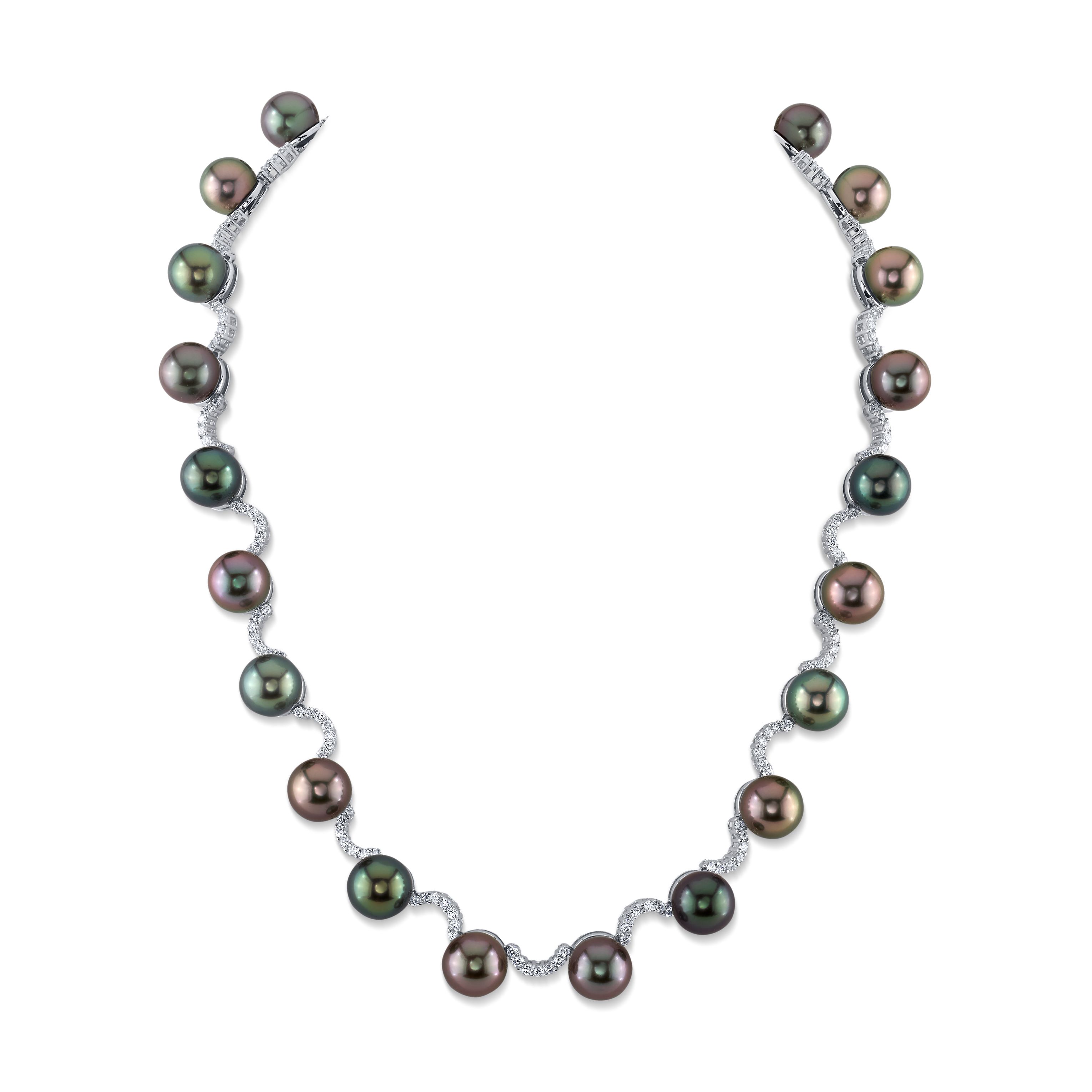 Ultimative Tahiti-Perlen- und Diamantkette – AAAA-Qualität