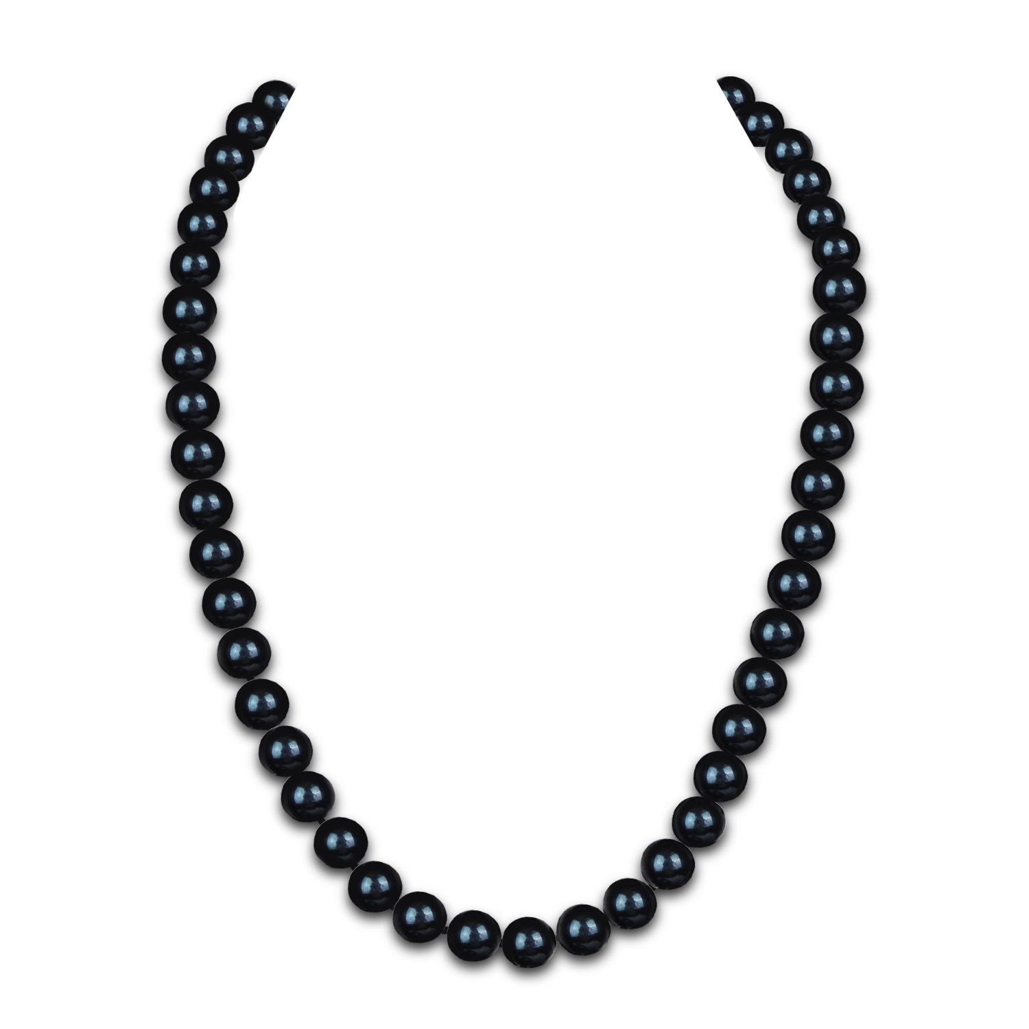 7,5–8,0 mm schwarze Süßwasserperlenkette – AAA-Qualität