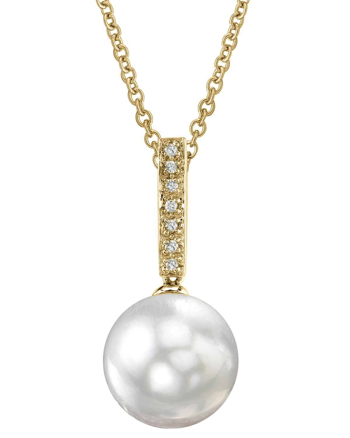 Anhänger mit Südseeperle und Diamanten