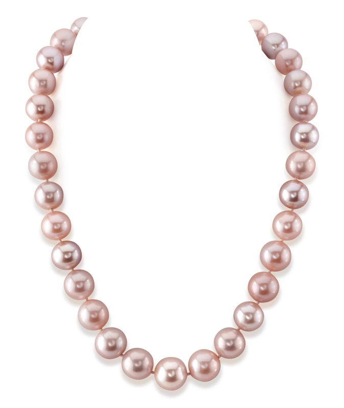 11,5–12,5 mm rosa Süßwasserperlenkette – AAA-Qualität