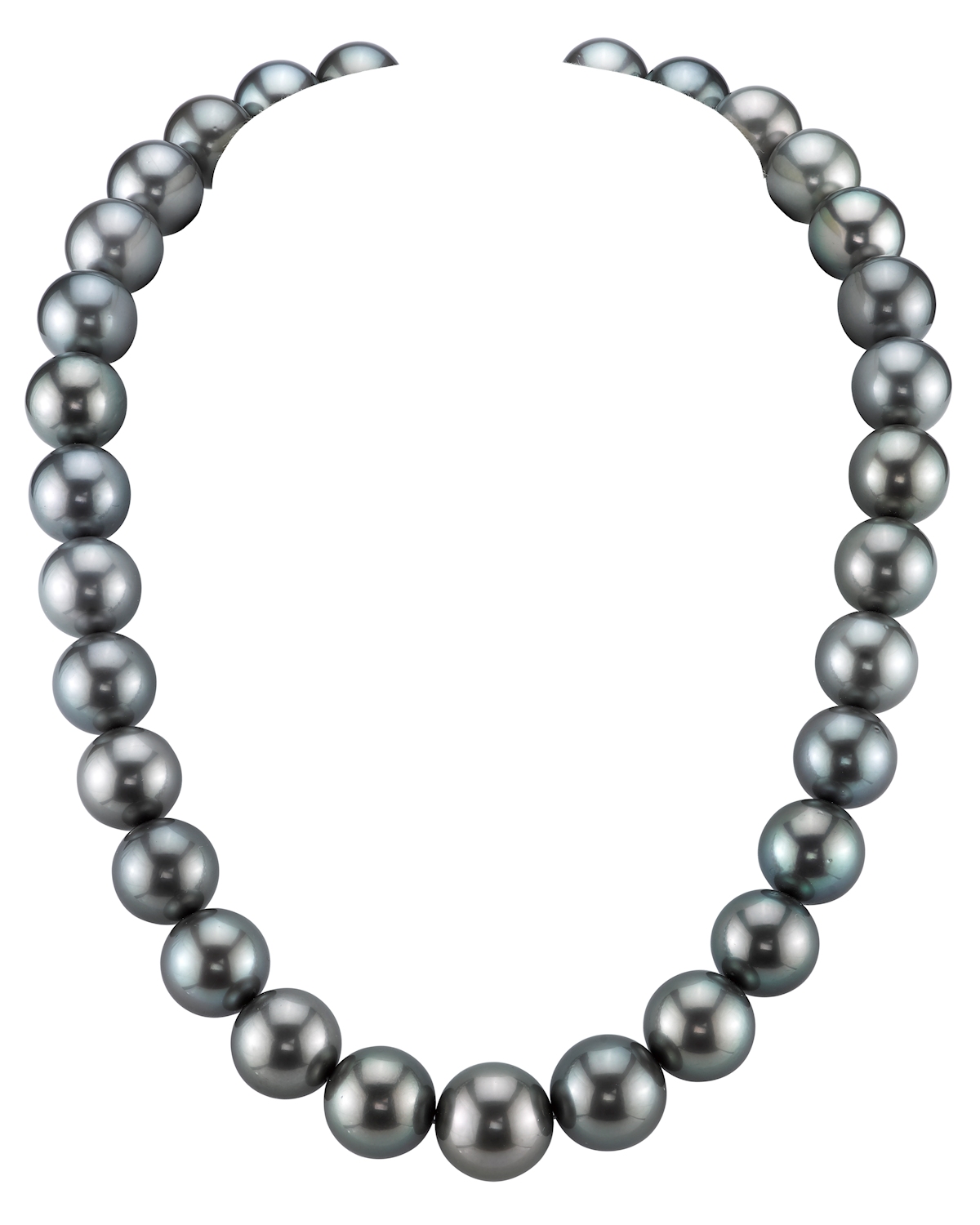 13–14,9 mm Tahiti-Südseeperlen-Halskette – AAAA-Qualität