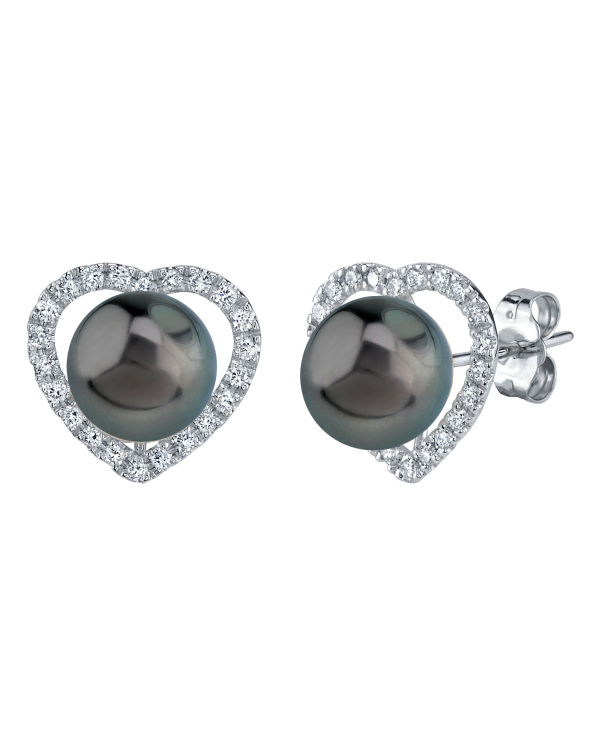 Ohrringe „Amour“ mit tahitischen Südseeperlen und Diamanten
