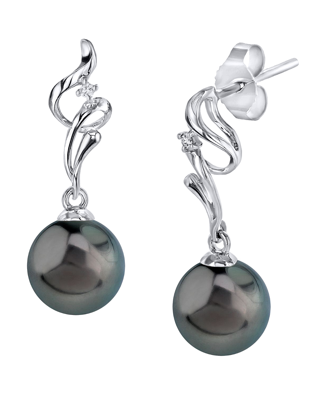 Ohrringe „Aria“ mit Tahiti-Südseeperlen und Diamanten
