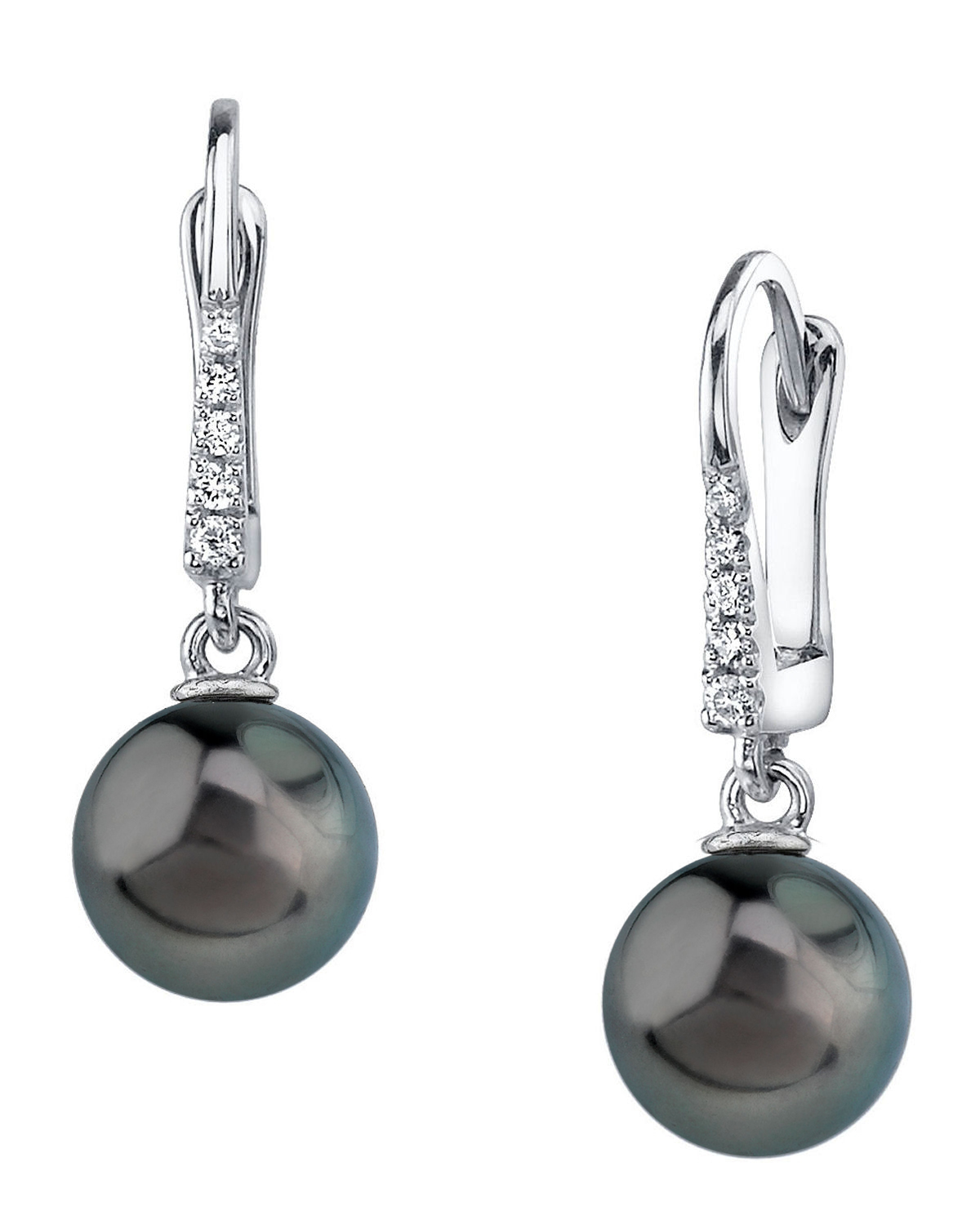 Ohrringe „Susan“ mit tahitischen Südseeperlen und Diamanten