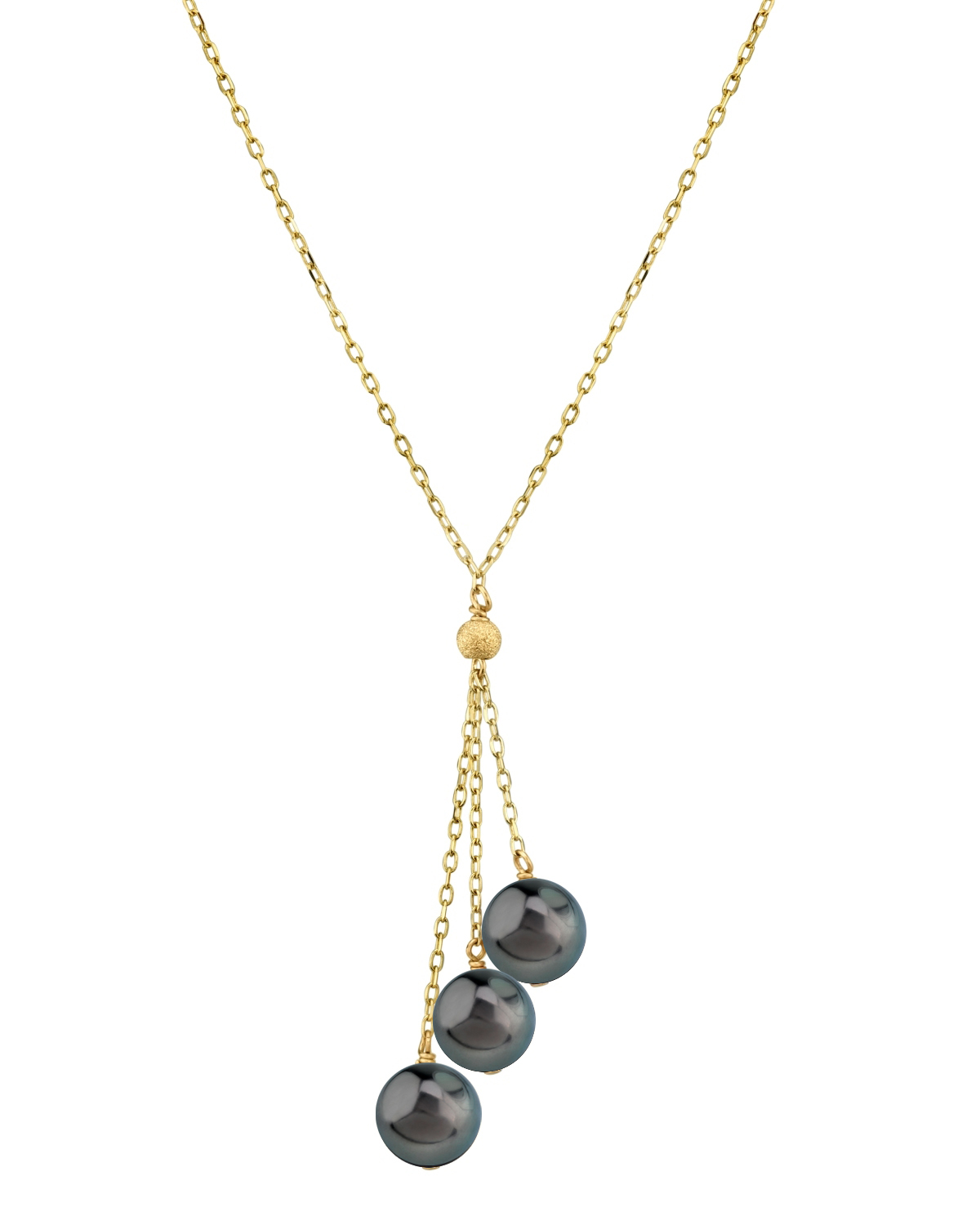 Anhänger mit 14-karätigem Gold und Tahiti-Perlen im Tincup-Cluster-Design – Zweites Bild