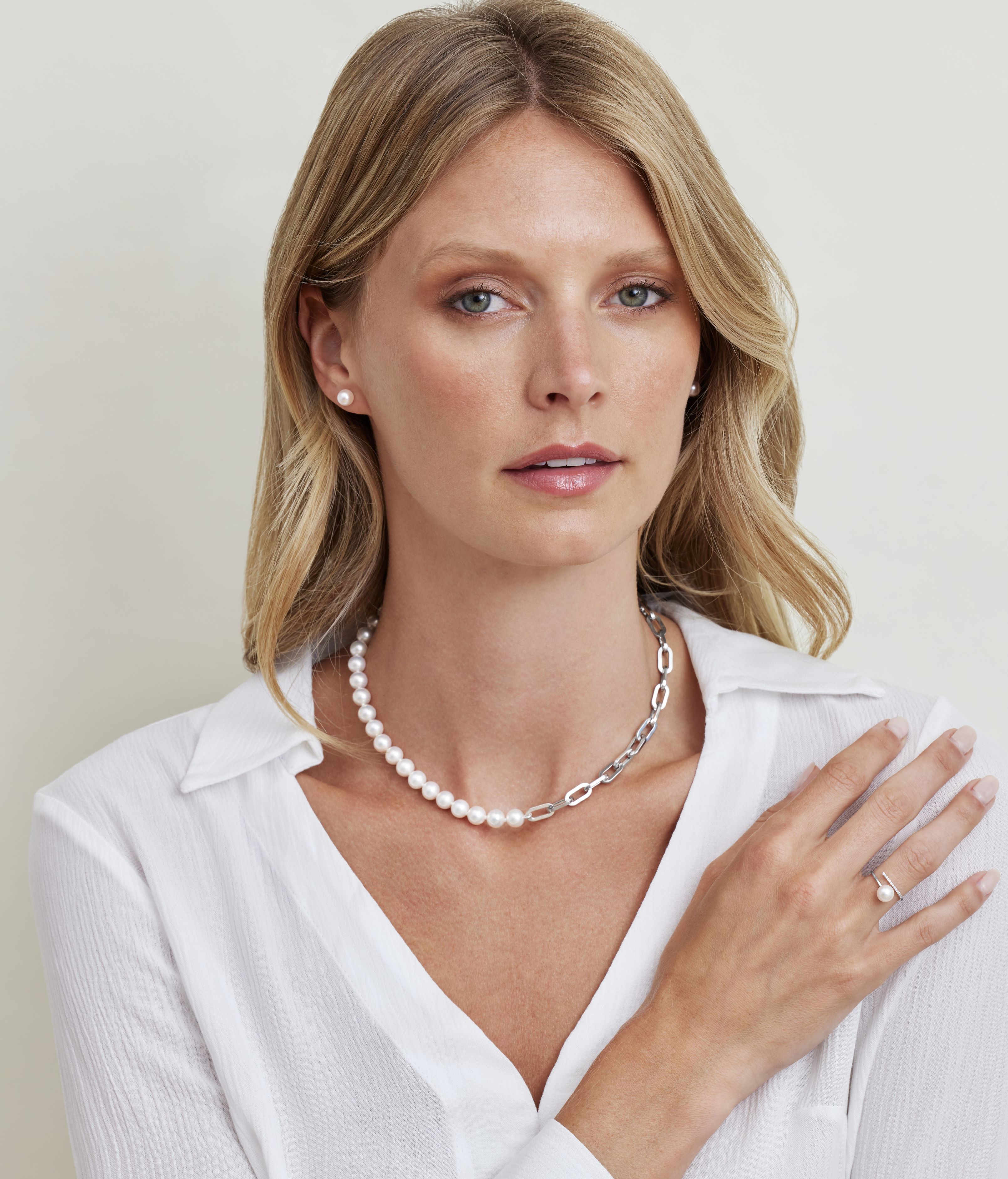 Valentina-Ring mit Süßwasserperle und Diamanten – Zweites Bild