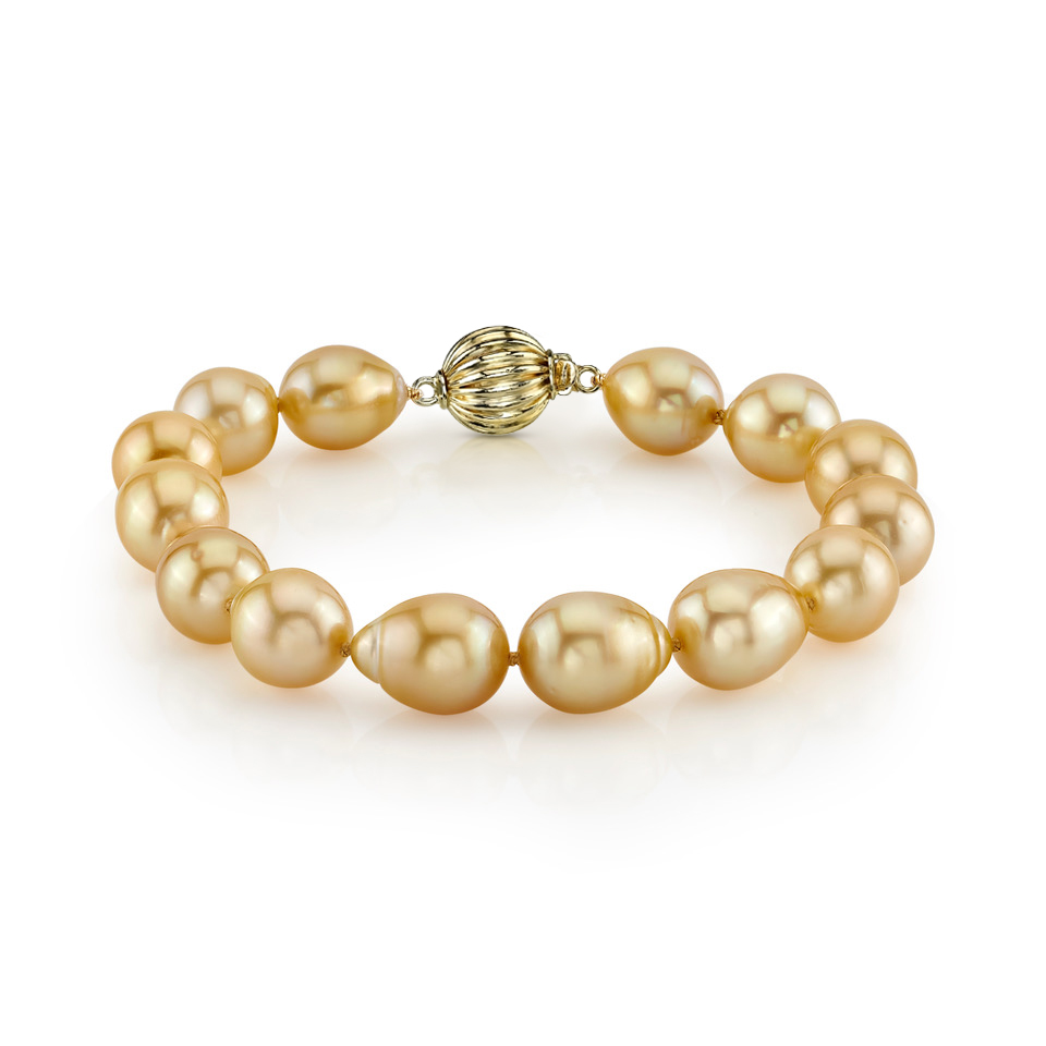 Armband mit barocken Südsee-Tropfenperlen – AAA-Qualität